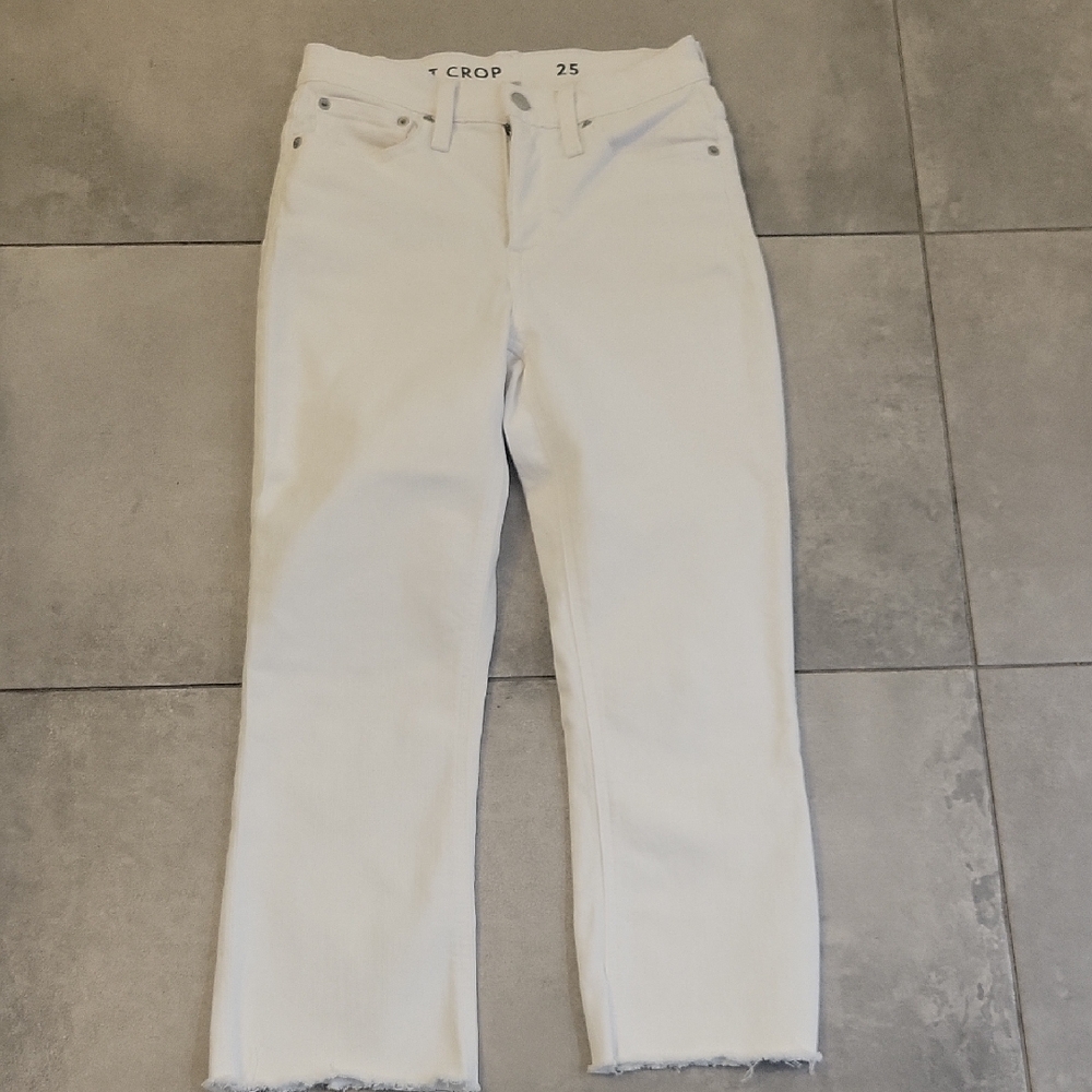 J. Crew Women's Cream Ankle Jeans